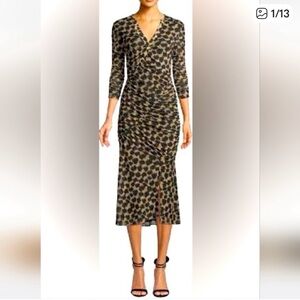 DVF Leopard Print midi Dress